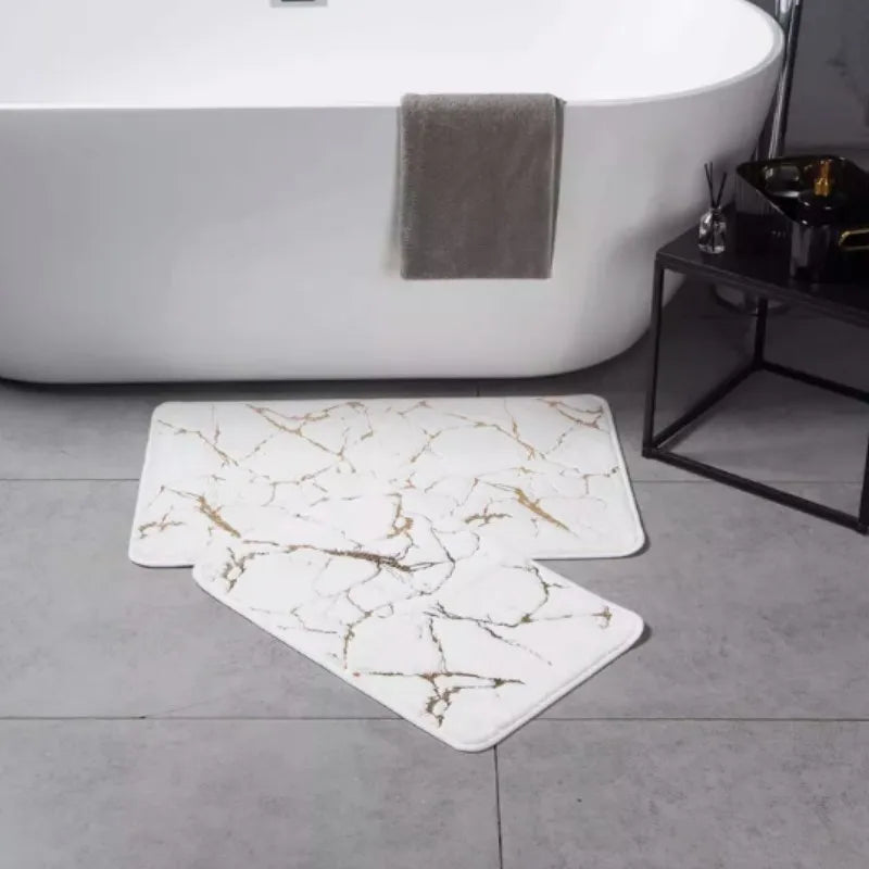 Oversized Bath Mat 80x120cm 60x90cm 50x80cm 40x60cm Black White Marble Fluffy Floor Rugs Fuax Rabbit Rur Bathroom Carpet Rugs